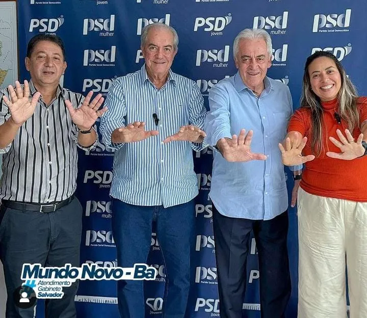Pré-candidata à prefeitura de Mundo Novo, Ana Paula busca apoio político em reunião com senador Otto Alencar e deputado Eduardo Alencar.